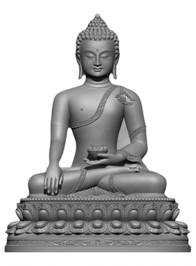 释迦牟尼佛药师佛精雕建模STL模型文件3D打印佛像菩萨按图建模