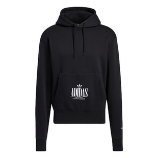 光雨体育-Adidas 三叶草 男加绒刺绣 时尚连帽休闲运动卫衣H32327