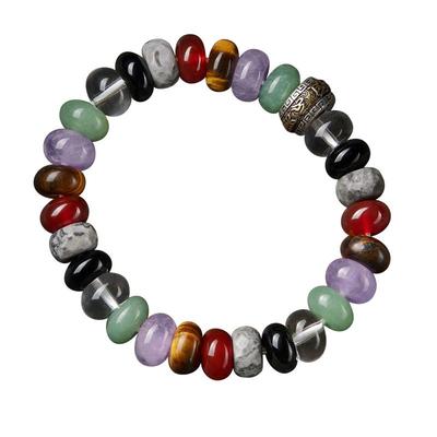 多宝手串女白水晶虎眼石水晶玛瑙