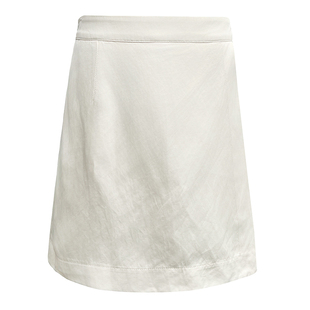 冰丝亚麻白色裙裤女夏薄款2025新款高腰棉麻不规则短款运动半身裙