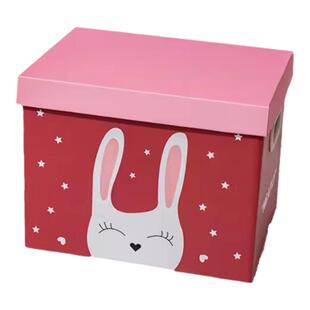 可爱卡通收纳箱纸质收纳盒礼物盒大号宝宝玩具零食储物箱装书箱子