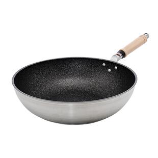 【自营】北陆不粘锅家用炒锅电磁炉燃气灶通用厨具平底锅麦饭石锅