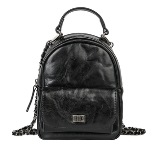 古造复古双肩包女植鞣头层牛皮链条真皮小背包时尚百搭迷你包包