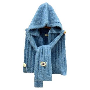 巴拉克拉法帽子女款冬季加厚保暖氛围感红色连帽披肩外搭百搭围巾