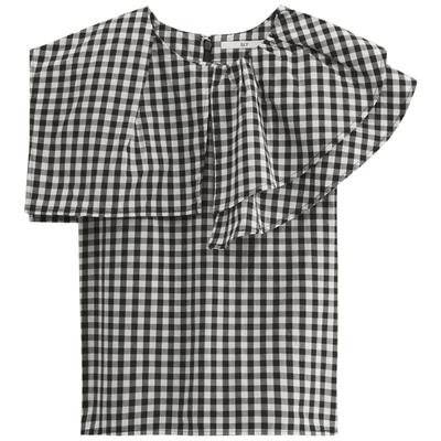 sly通勤甜美不对称荷叶边衬衫