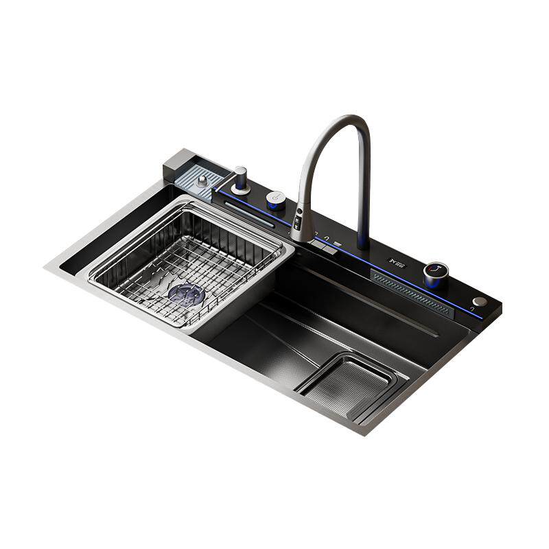 unaxi-X96pro大单槽304不锈钢厨房水槽9050集渣纳米洗碗槽洗菜盆