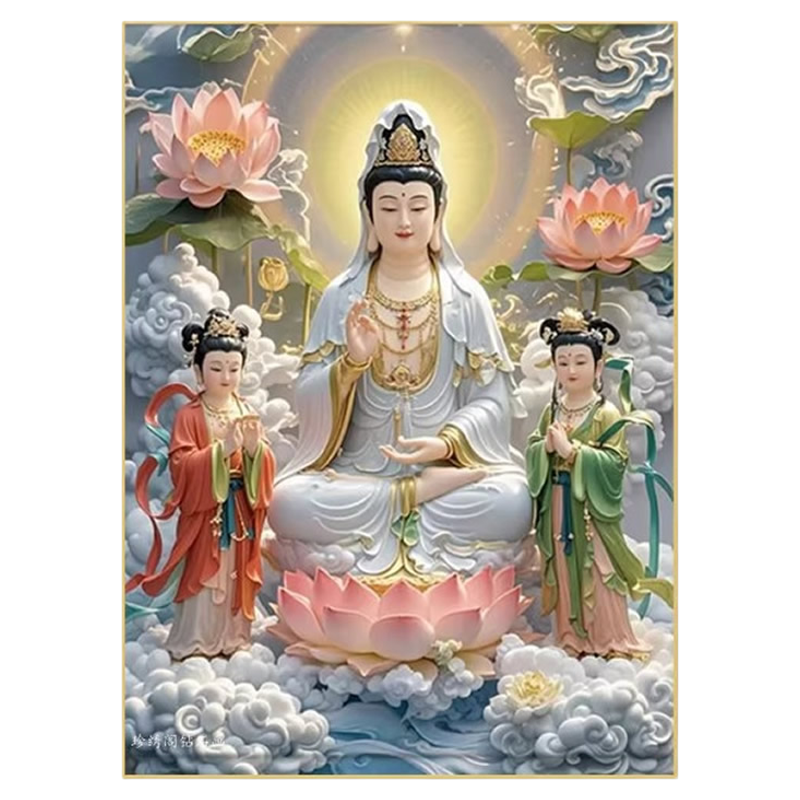 送子观音像钻石画方钻满钻十字绣