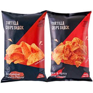 印尼进口LERNA莱纳玉米片烧烤香辣味三角块脆片休闲薯片零食袋装