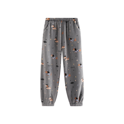 芬腾女士睡裤秋冬季珊瑚绒家居裤