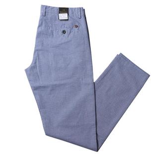 高尔夫男装裤子夏薄款白色格子裤宽松直筒高尔夫球裤修身运动长裤