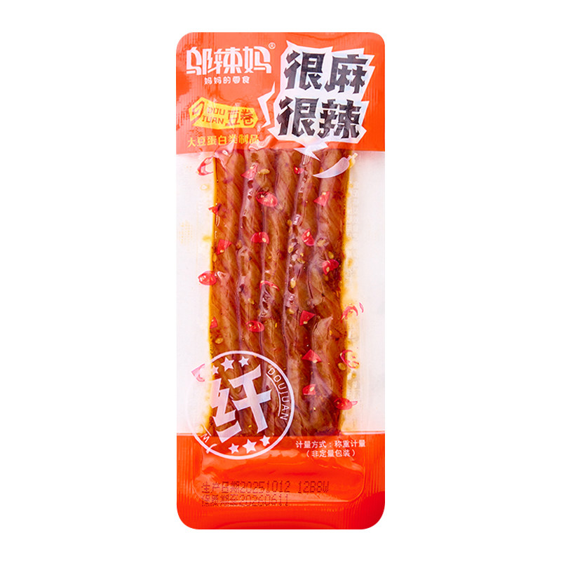 邬辣妈豆卷很麻很辣豆干豆皮豆筋辣条儿时经典小零食休闲小吃食品