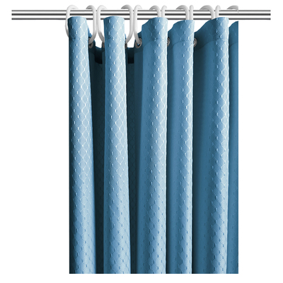 高档纯色防水浴帘加厚提花布多色