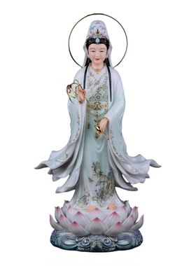 西方三圣塑像家用佛堂供奉阿弥陀佛观世音菩萨大势至菩萨佛像摆件