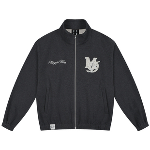 MEDM 珍珠太空层休闲立领拉链夹克男女款秋季新款潮美式宽松外套