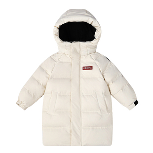 胖胖象儿童羽绒服2025新款中大童鸭绒保暖加厚冬季连帽中长款外套