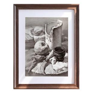 现代中式实木相框挂墙拼图框装裱4k8开海报A3画框架A4定制4050CM