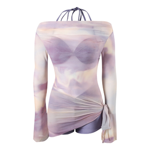 夏炎炎泳衣女2025新款高级感性感比基尼三件套跑温泉海边度假泳装