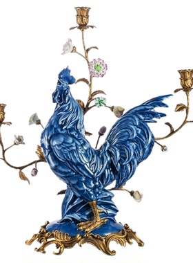 卡斯特兰生肖鸡摆件客厅送礼饰品