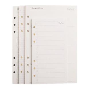 可得优6孔多孔打孔活页本学习收纳考研替芯内芯六孔a5活页替芯9孔a6替换芯活页纸6孔笔记本子a7六孔内页