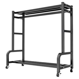 衣帽架可移动简易晾衣架落地室内房间挂衣架子家用卧室衣服收纳架