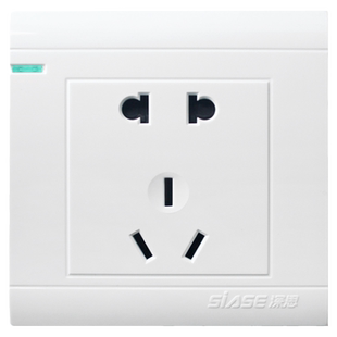 深思明装插座十孔五孔插座面板家用墙面明线插座盒三孔空调插座C3