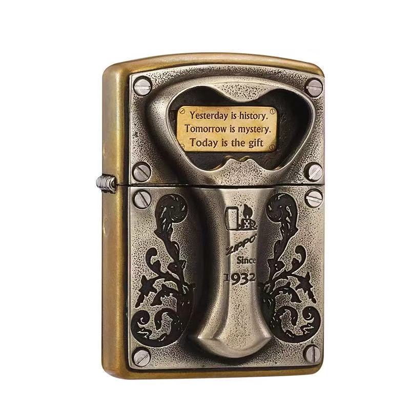 zippo打火机开瓶器黄铜贴章
