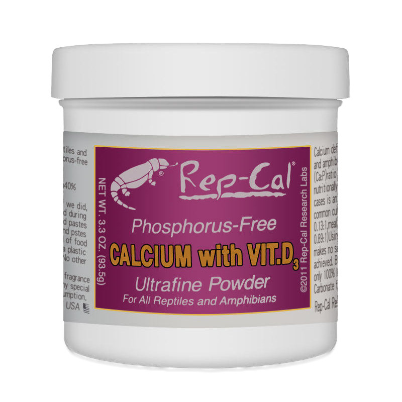 美国Rep-Cal爬虫钙粉含D3维生素蜥蜴陆龟鬃狮守宫睫角爬宠营养品
