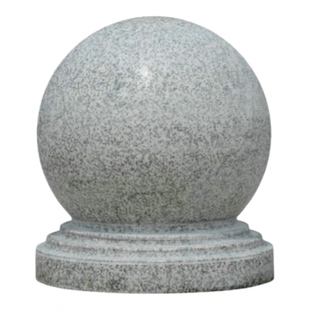 挡车石球上海圆球花岗岩芝麻白石材阻车大理石球广场拦车路障石墩