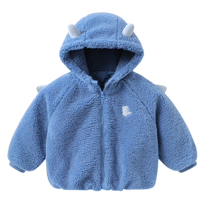男童加绒卡通外套冬装宝宝上衣2025新款童装秋冬款儿童冬季棉衣潮
