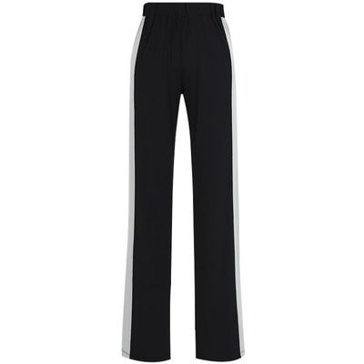 CALVINLUO 运动风撞色微喇长裤 24新品 黑色/棕色