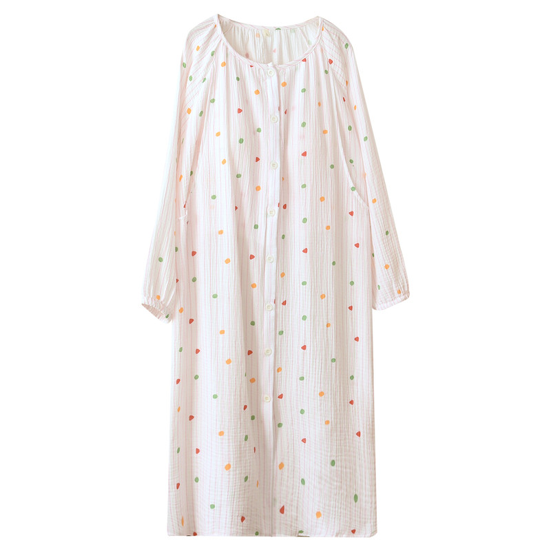 纯棉纱布月子服待产裙单件春夏季薄款进产房孕妇哺乳睡裙带胸垫