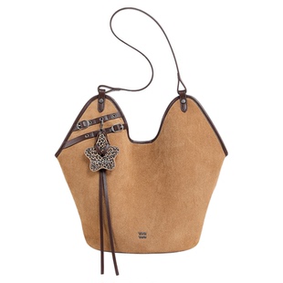 新年生日礼物TOUTOU豹纹水桶托特包大容量慵懒腋下大包通勤单肩包