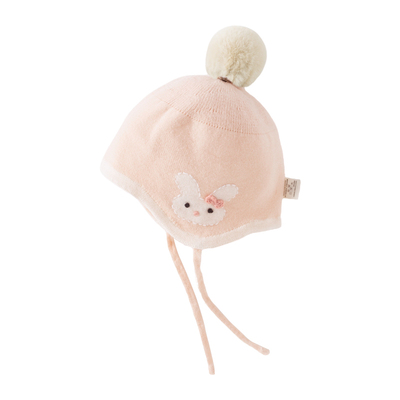 婴儿帽子秋冬小月龄女宝宝针织帽