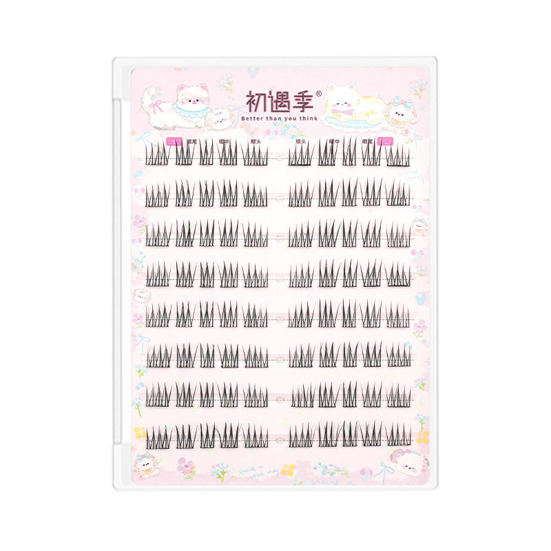 初遇季韩系爱豆女团睫韩蕾氛围感上镜丘比特假睫毛免胶水自粘自然