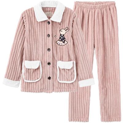 雪俐珊瑚绒睡衣家居服