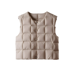 雅鹿新款女士轻薄羽绒内胆马甲防寒朦胧保暖内穿好看修身羽绒服