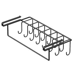 厨房置物架橱柜挂篮吊柜下隔板悬挂不锈钢收纳厨具锅铲抹布挂勾架
