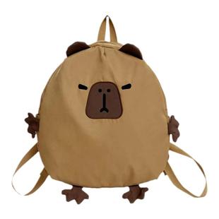 卡皮巴拉书包儿童外出旅游小背包男童可爱小学生女童出游双肩包包