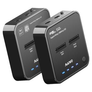 麦沃硬盘盒M.2 nvme/sata双盘位多协议对拷硬盘座固态外接盒K3016