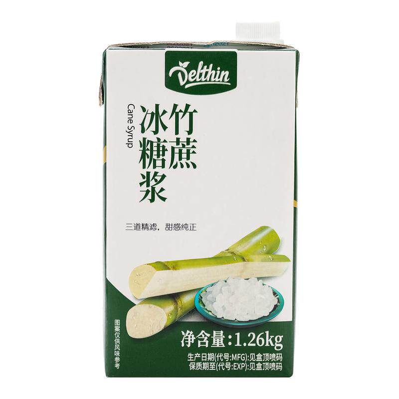 德馨珍选 竹蔗冰糖浆1.26kg*12盒 奶茶店柠檬茶专用调味冰糖糖浆