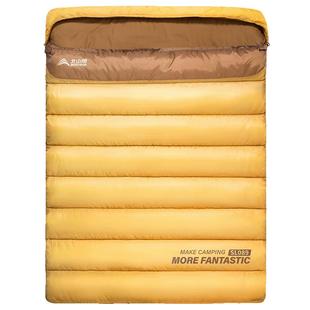 北山狼双人睡袋成人户外露营冬季加厚防寒睡袋露营便携式双人被子