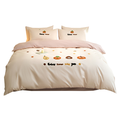 思百舍100S长绒棉立体毛巾绣被套