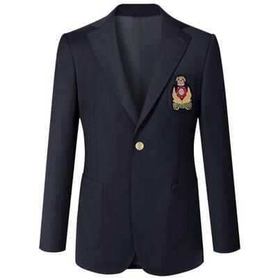 【Tallia】意大利进口面料男士紫金花刺绣徽章布雷泽商务休闲西服