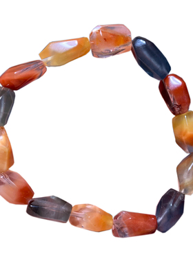 天然冰透彩兔毛随形手链礼物情侣