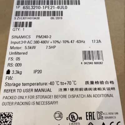 议价6SL3210-1PE31-1UL0西门子G120变频器45KW功率6SL32101PE311U