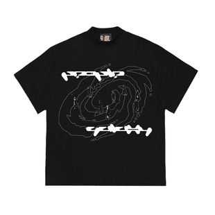 Abstract letters 260克重磅纯棉!涂鸦潮牌字母印花宽松短袖t恤