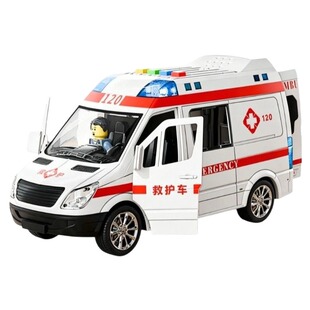 儿童救护车玩具超大号120可开门汽车特警车男孩女孩礼物惯性城市