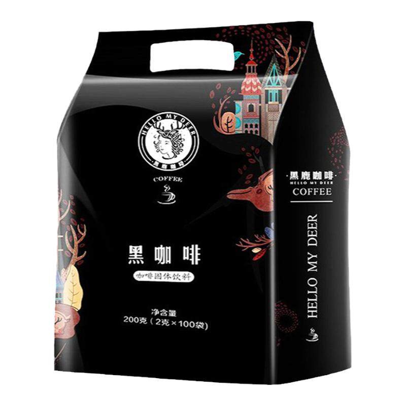 黑鹿美式咖啡黑苦速溶粉
