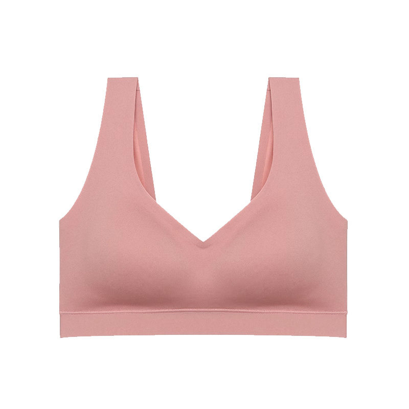 爱慕专柜正品红色本命年睡觉内衣女无钢圈抗菌背心式肤色运动文胸