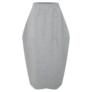 ALL BEINGS26SS新款建筑感显瘦穿搭灰色立体塑形面料花苞卫裙女